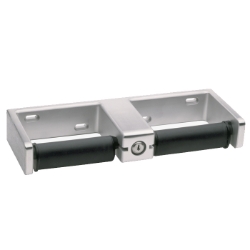 Surface-Mounted Toilet Tissue Dispenser for Two Rolls, with Controlled Delivery - Model B-2746 Surface-Mounted Toilet Tissue Dispenser for Two Rolls - Model B-2746
