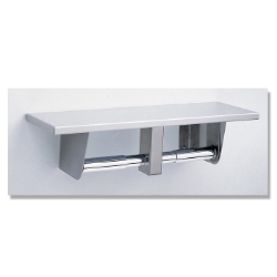Toilet Tissue Dispenser with Utility Shelf - Model B-2840 Toilet Tissue Dispenser with Utility Shelf - Model B-2840