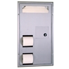 Bobrick ClassicSeries™ Partition-Mounted, Seat-Cover Dispenser, Sanitary Napkin Disposal and Toilet Tissue Dispenser - Model B-3571 Bobrick ClassicSeries™ Partition-Mounted, Seat-Cover Dispenser, Sanitary Napkin Disposal and Toilet Tissue Dispenser - Model B-3571