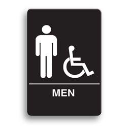 ADA Compliant Mens Accessible Restroom Sign