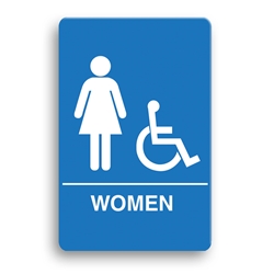 ADA Compliant Womens Accessible Restroom Sign